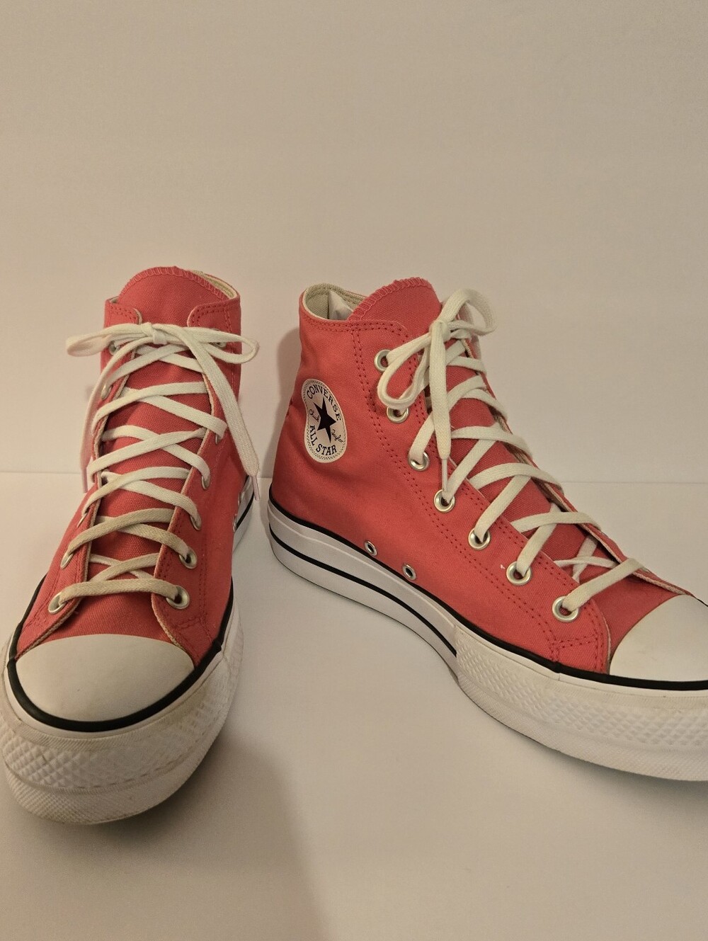 Converse All Stars Chuck Taylor Womens Pink High Top Athletic Shoes Size 9.5
